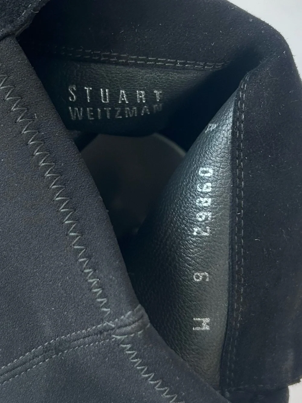 Stuart Weitzman 5050 Black Suede Over-the-Knee OTK Boots Size 6